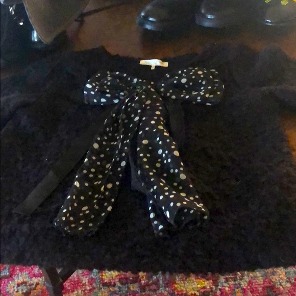 Blu Pony Vintage black boucle sweater with bow 10 - Picture 1 of 7
